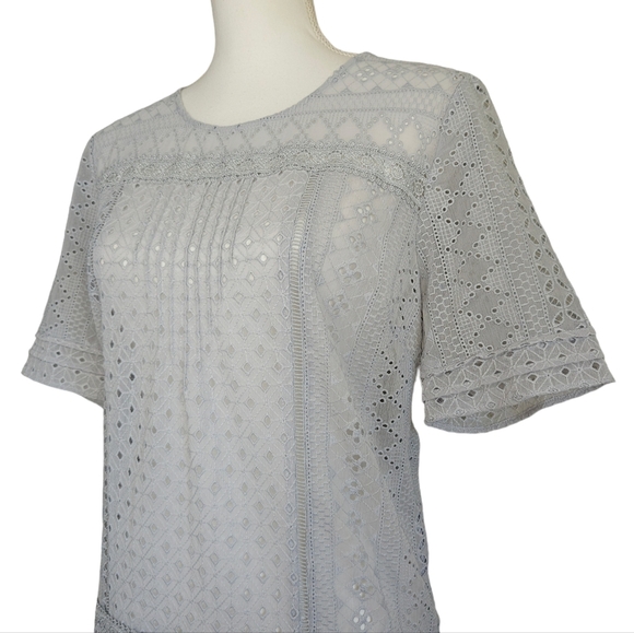 Sundance Lucille Lace Shift Dress in Grey - Picture 4 of 6